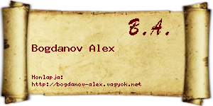 Bogdanov Alex névjegykártya